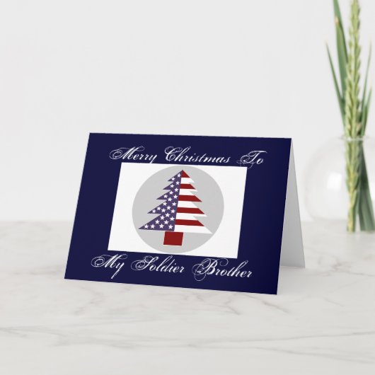 VROLIJK KERSTFEEST VOOR MIJN SOLDAAT BROER FEESTDAGEN KAART (Voorkant)