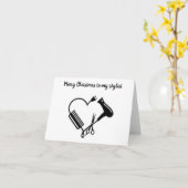 VROLIJK KERSTFEEST VOOR ***MIJN STYLIST*** KAART (Gele Bloem)