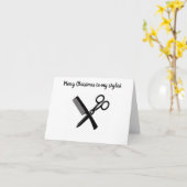 VROLIJK KERSTFEEST VOOR ***MIJN STYLIST*** KAART (Gele Bloem)