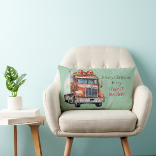 Vrolijk kerstfeest voor mijn TRUCKER MAN Kussen