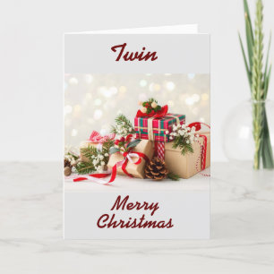 VROLIJK KERSTFEEST VOOR ***MIJN TWEELING*** FEESTDAGEN KAART