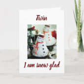 *VROLIJK KERSTFEEST* VOOR MIJN TWEELING KAART (Voorkant)