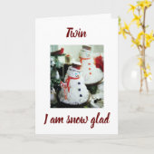 *VROLIJK KERSTFEEST* VOOR MIJN TWEELING KAART (Gele Bloem)