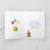 Vrolijk kerstfeest voor mijn zoon Kaart (Binnen)