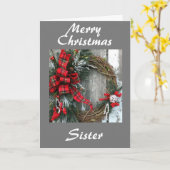 VROLIJK KERSTFEEST VOOR mijn *** ZUS* Kaart (Gele Bloem)