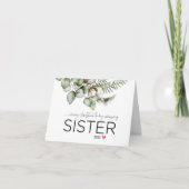 Vrolijk kerstfeest voor mijn zuster Cute Woodland  Kaart (Voorkant)