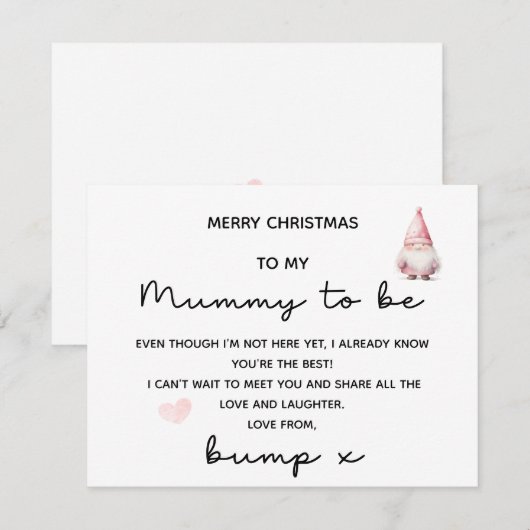 VROLIJK KERSTFEEST VOOR MUMMIE OM VAN BUMP KAART T (Voorkant / Achterkant)