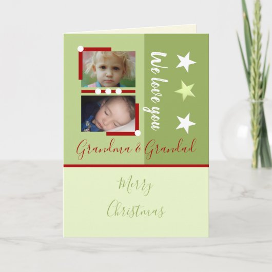 Vrolijk kerstfeest voor oma en oma feestdagen kaart (Voorkant)