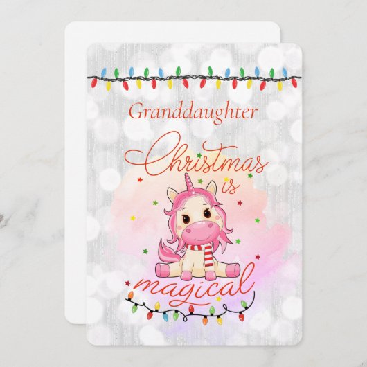 Vrolijk kerstfeest voor onze kleindochter (Voorkant / Achterkant)