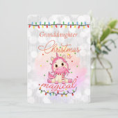 Vrolijk kerstfeest voor onze kleindochter (Staand voorkant)