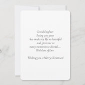 Vrolijk kerstfeest voor onze kleindochter (Achterkant)