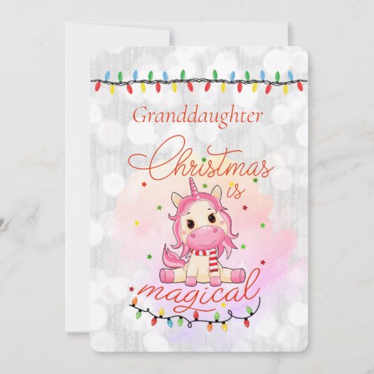 Vrolijk kerstfeest voor onze kleindochter (Voorkant)