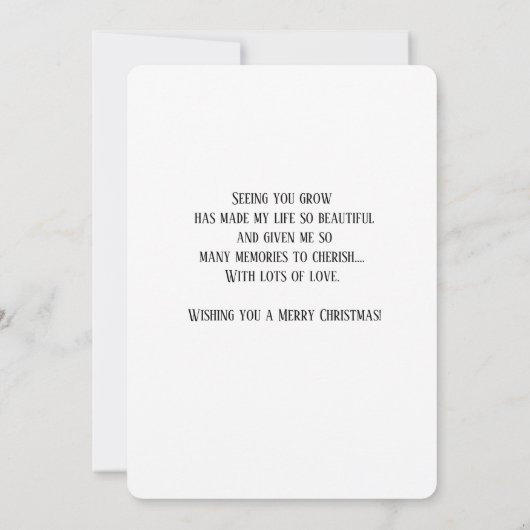 Vrolijk kerstfeest voor onze kleinzoon (Achterkant)