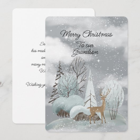 Vrolijk kerstfeest voor onze kleinzoon (Voorkant / Achterkant)