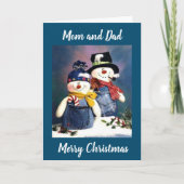 VROLIJK KERSTFEEST VOOR OUDERS DIE "GOLFEN" KAART (Voorkant)