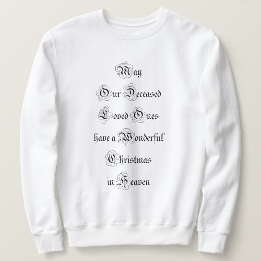 Vrolijk kerstfeest voor overleden geliefde. trui (Design voorkant)