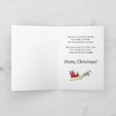Vrolijk kerstfeest voor peetvader, Kerstman in zij Feestdagen Kaart (Binnen)