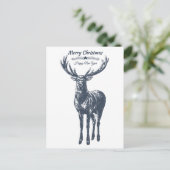Vrolijk kerstfeest voor rendieren feestdagenkaart (Staand voorkant)
