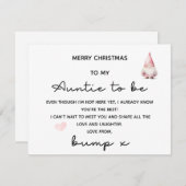 VROLIJK KERSTFEEST VOOR TANTE OM VAN BUMP KAART TE (Voorkant / Achterkant)
