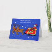 Vrolijk kerstfeest voor tweelingzonskerstman en sl kaart (Voorkant)