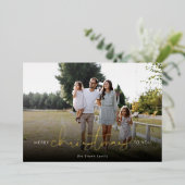 Vrolijk kerstfeest voor u moderne foto folie feestdagenkaart (Staand Voorkant)