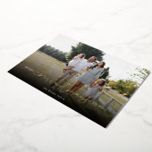 Vrolijk kerstfeest voor u moderne foto folie feestdagenkaart (Gedraaid)