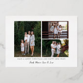 Vrolijk kerstfeest voor u moderne foto folie feestdagenkaart (Achterkant)