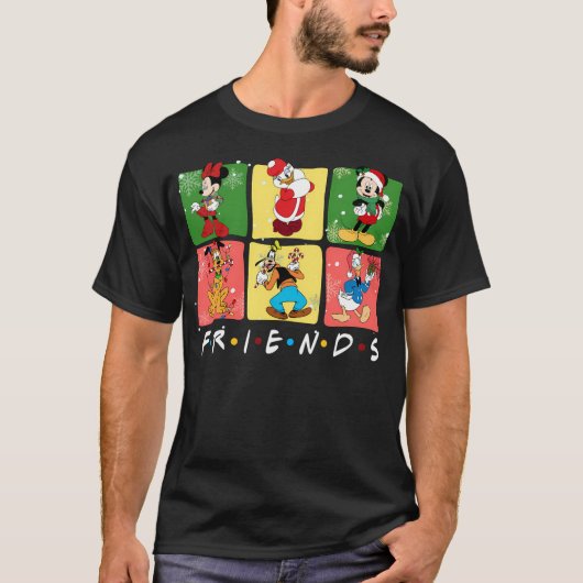 Vrolijk kerstfeest voor vrienden t-shirt (Voorkant)