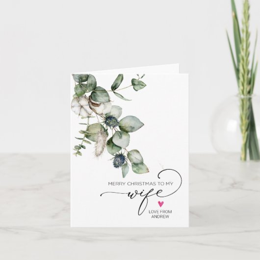 Vrolijk kerstfeest voor vrouw van man Kaart (Voorkant)