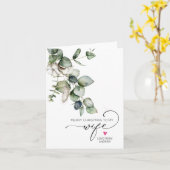 Vrolijk kerstfeest voor vrouw van man Kaart (Gele Bloem)