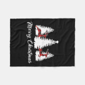 Vrolijk kerstfeest voor vrouwen buffelrenrendiertj fleece deken (Voorkant (Horizontaal))