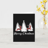 Vrolijk kerstfeest voor vrouwen buffelrenrendiertj kaart (Gele Bloem)