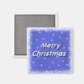 Vrolijk kerstfeest vorst magneet (Voorkant / Achterkant)