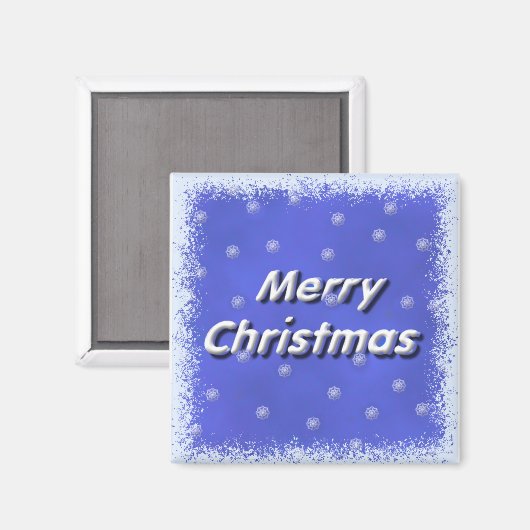 Vrolijk kerstfeest vorst magneet (Voorkant / Achterkant)