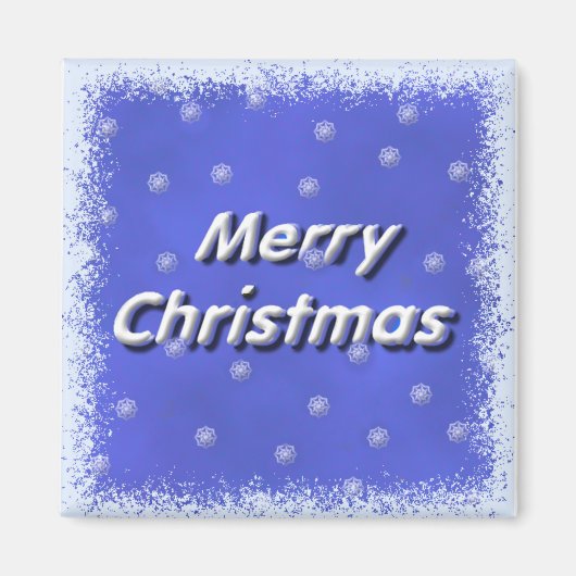 Vrolijk kerstfeest vorst magneet (Voorkant)