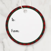 Vrolijk kerstfeest vrachtwagen en bomen bedankjes labels (Achterkant)