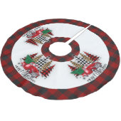 Vrolijk kerstfeest vrachtwagen en bomen kerstboom rok (Gekanteld)