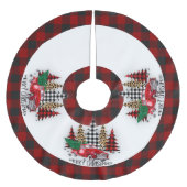 Vrolijk kerstfeest vrachtwagen en bomen kerstboom rok (Voorkant)