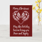 Vrolijk Kerstfeest Vrede en Veiligheid met Foto Kaart (Gele Bloem)