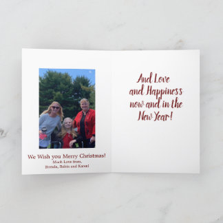 Vrolijk Kerstfeest Vrede en Veiligheid met Foto Kaart