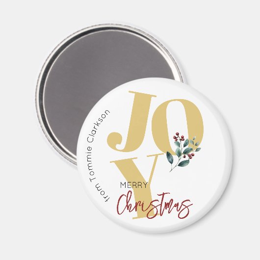 Vrolijk kerstfeest, vreugde magneet (Voorkant / Achterkant)