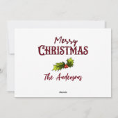 Vrolijk Kerstfeest Vreugde Schattige Franse Bulldo Feestdagenkaart (Achterkant)