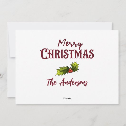 Vrolijk Kerstfeest Vreugde Schattige Franse Bulldo Feestdagenkaart (Achterkant)