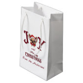 Vrolijk Kerstfeest Vreugde Schattige Franse Bulldo Klein Cadeauzakje (Achterkant Gekanteld)