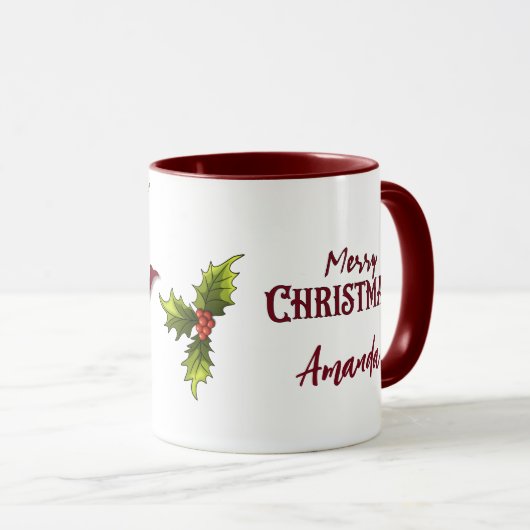 Vrolijk Kerstfeest Vreugde Schattige Franse Bulldo Mok (Voorkant rechts)