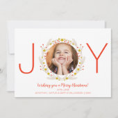 Vrolijk Kerstfeest Vreugde Vakantie Foto krans Feestdagenkaart (Voorkant)