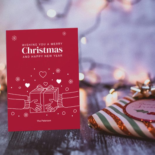 vrolijk kerstfeest | Vreugde van het geven van Lin Kaart