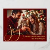 Vrolijk kerstfeest, vreugdebegroeting briefkaart (Voorkant)