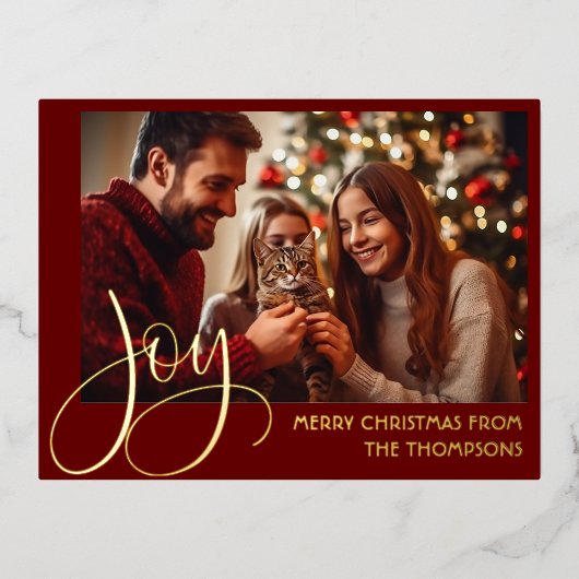 Vrolijk kerstfeest, vreugdebegroeting briefkaart (Voorkant)