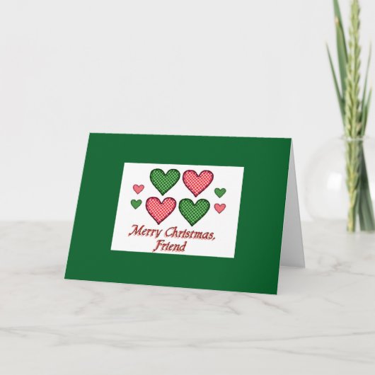 Vrolijk kerstfeest, vriendenkaart feestdagen kaart (Voorkant)